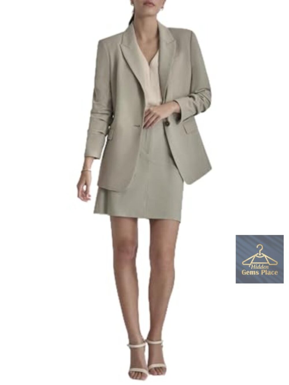 Women's Business Casual One-Button Longline Blazer